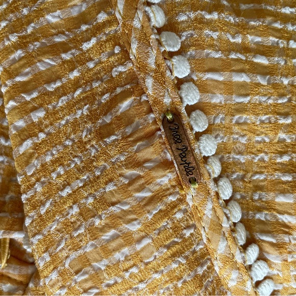 Free People V-Neck Puff Sleeve Women's Top - Picture 4 of 5